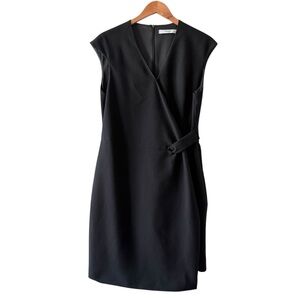Mango Black Faux Wrap Dress